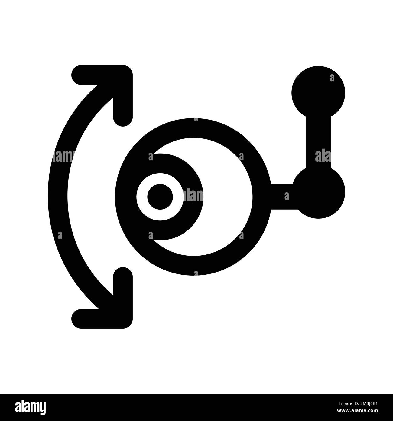 A vector illustration of a technological icon of a surveillance camera ...