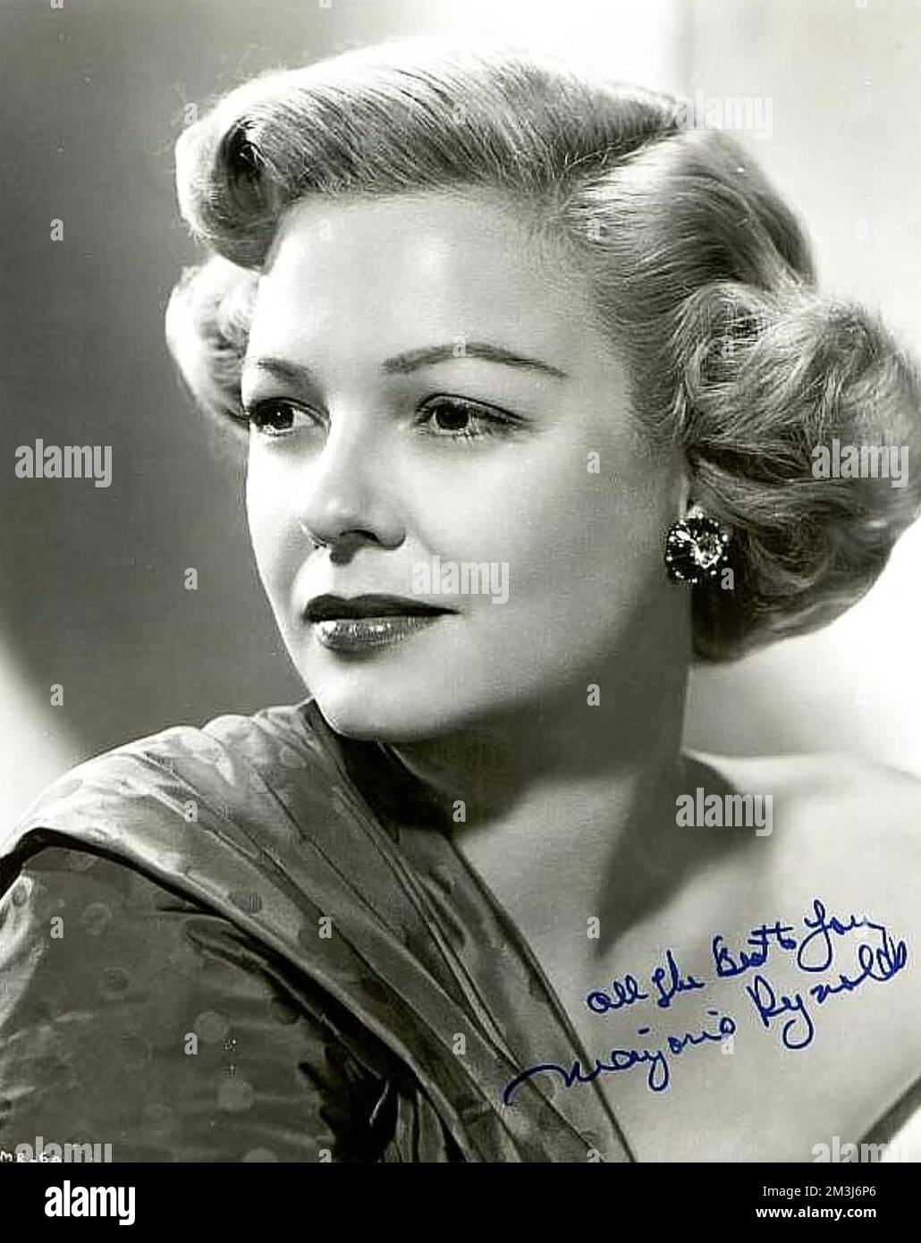 MARJORIE REYNOLDS (1917-1997) American film actress about 1955 with a ...
