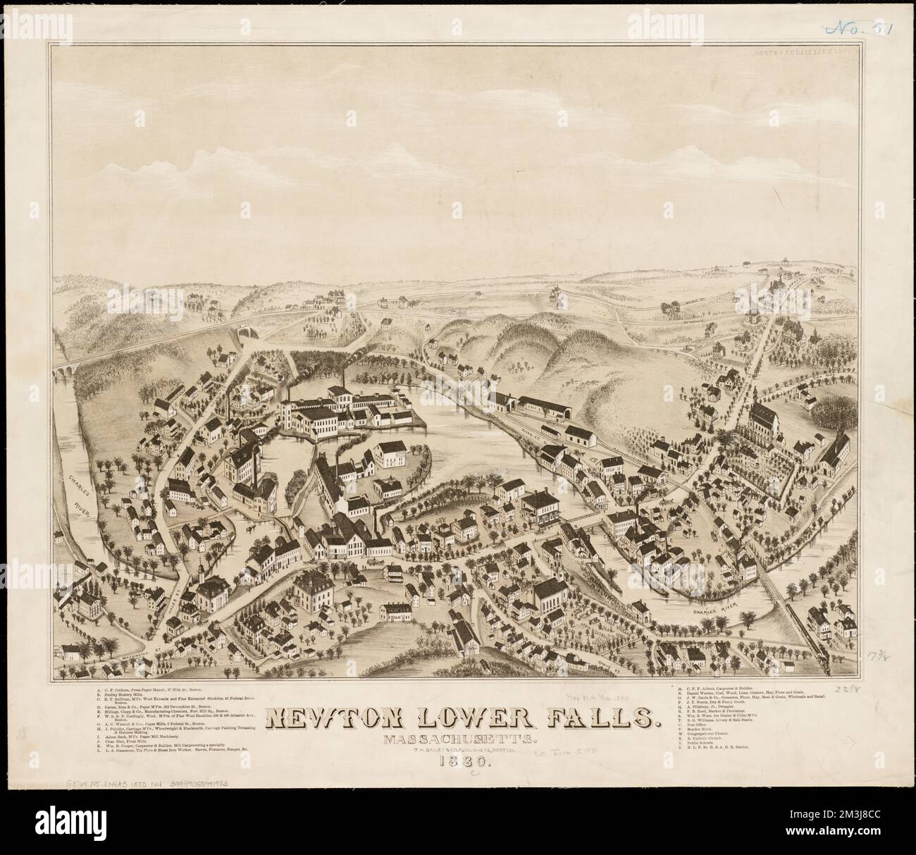 Newton Lower Falls, Massachusetts 1880 , Newton Lower Falls Mass