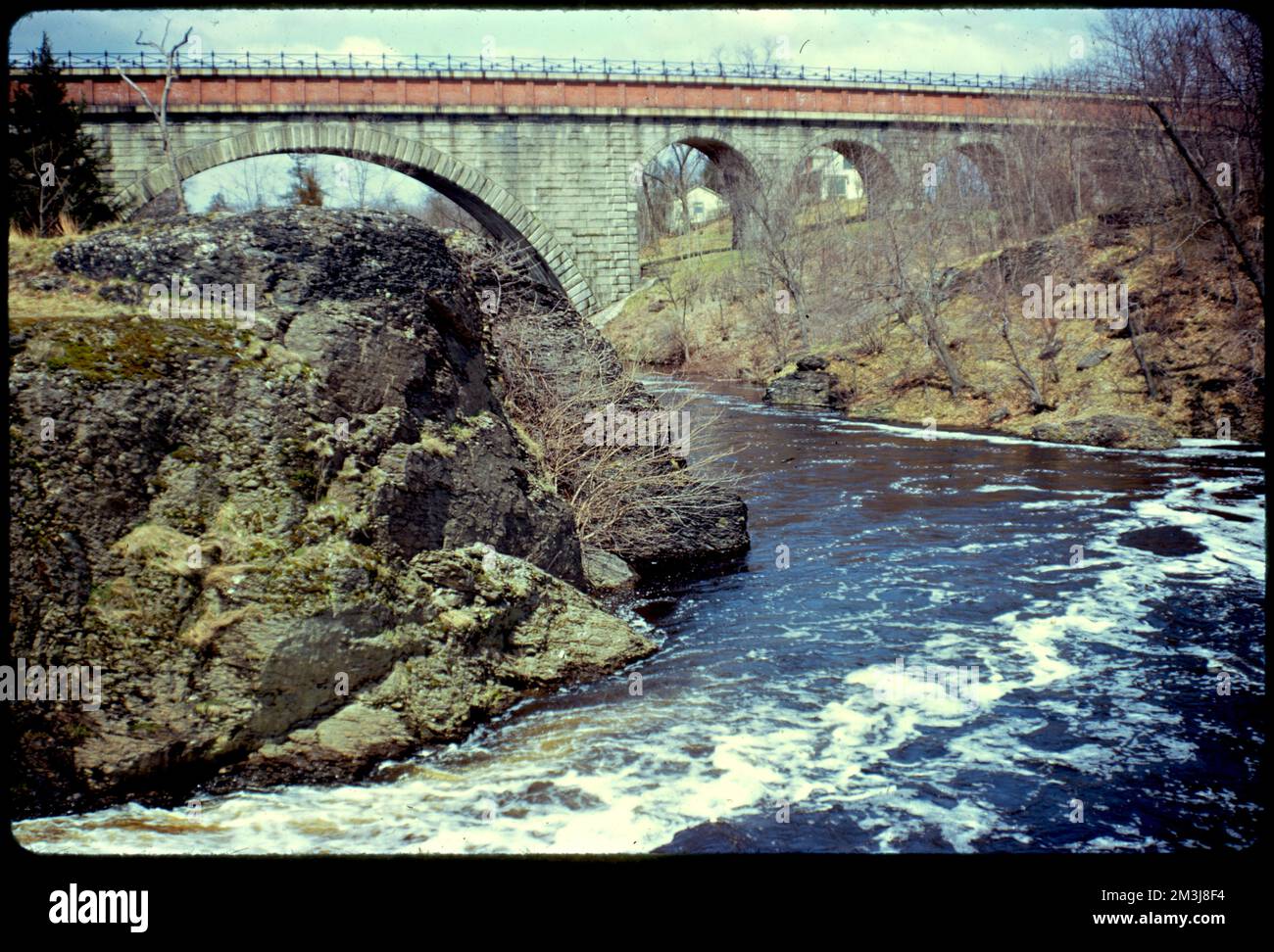 Newton Upper Falls at Silk Mill Dam Hemlock Echo Bridge