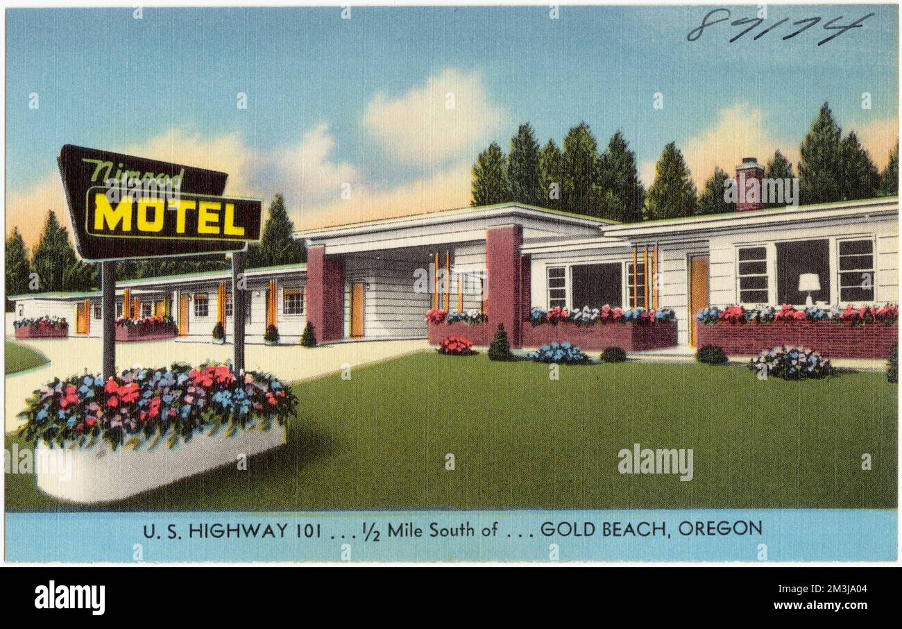 Nimrod Motel, U.S. Highway 101... 1/2 miles south of... Gold Beach