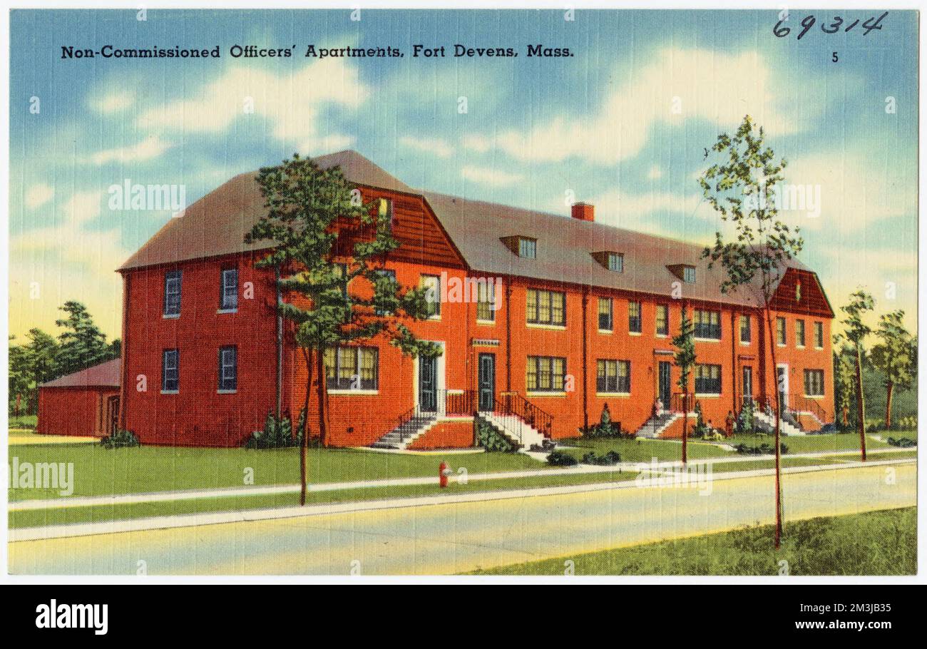 Officers' Apartments, Fort Devens, Mass. , Apartments, Military facilities