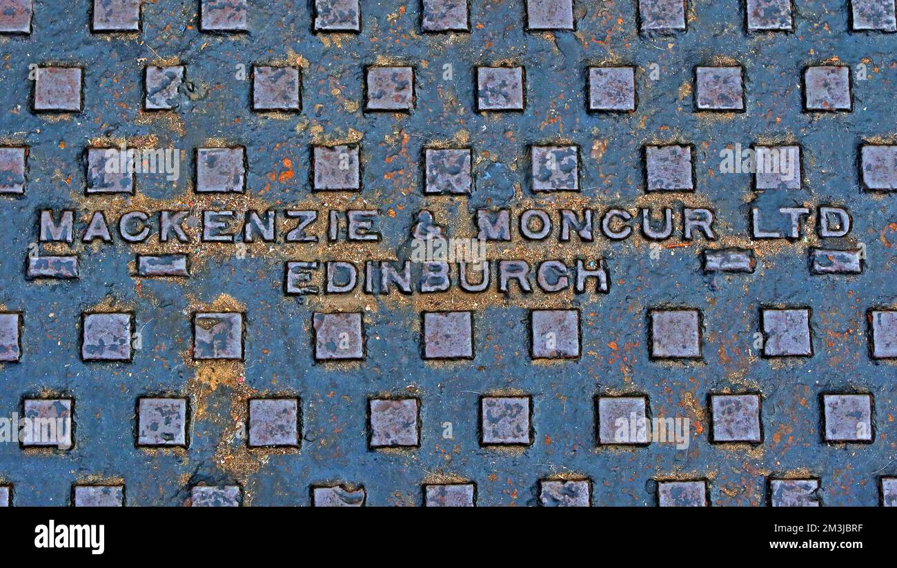 Mackenzie & Moncur Ltd, steel grid Edinburgh, Scotland, UK, EH! Stock Photo