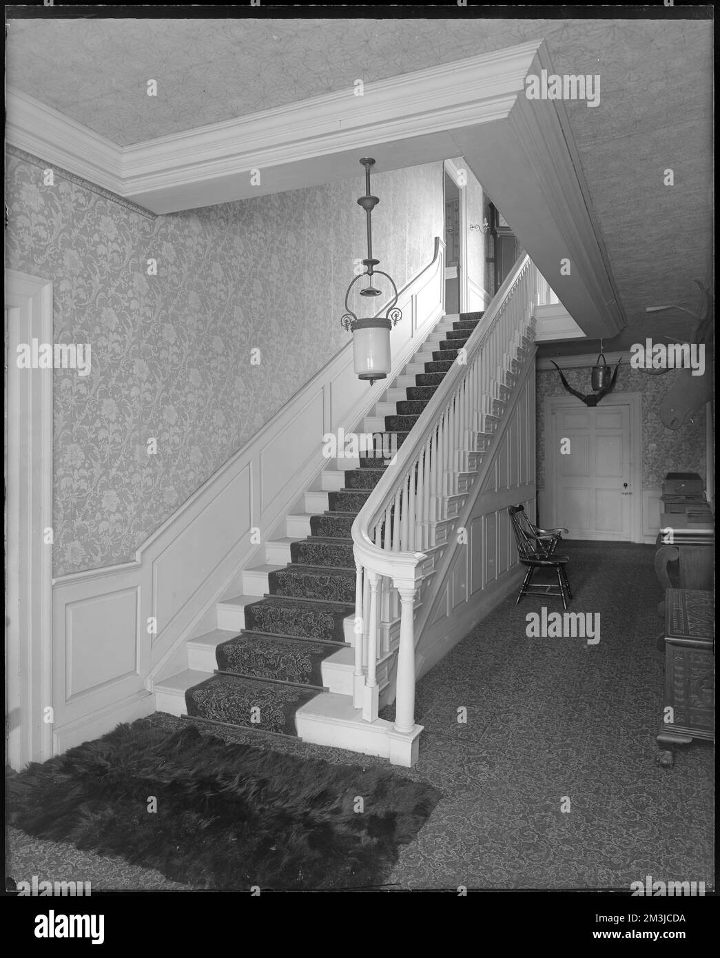 North Andover, Kittridge house, interior detail, stairway , Houses ...