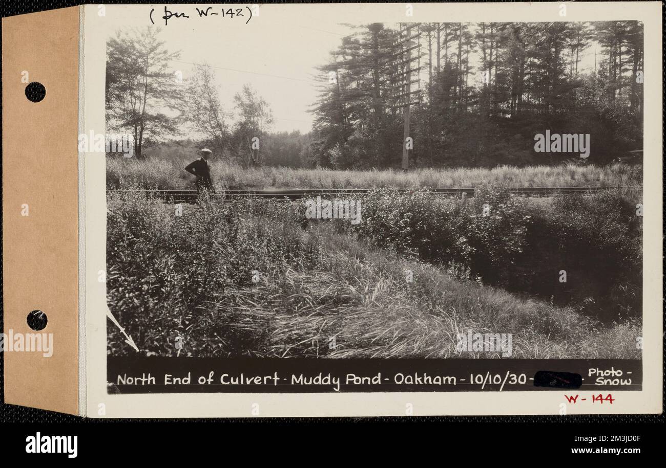 North end of culvert, Muddy Pond, Oakham, Mass., Oct. 10, 1930