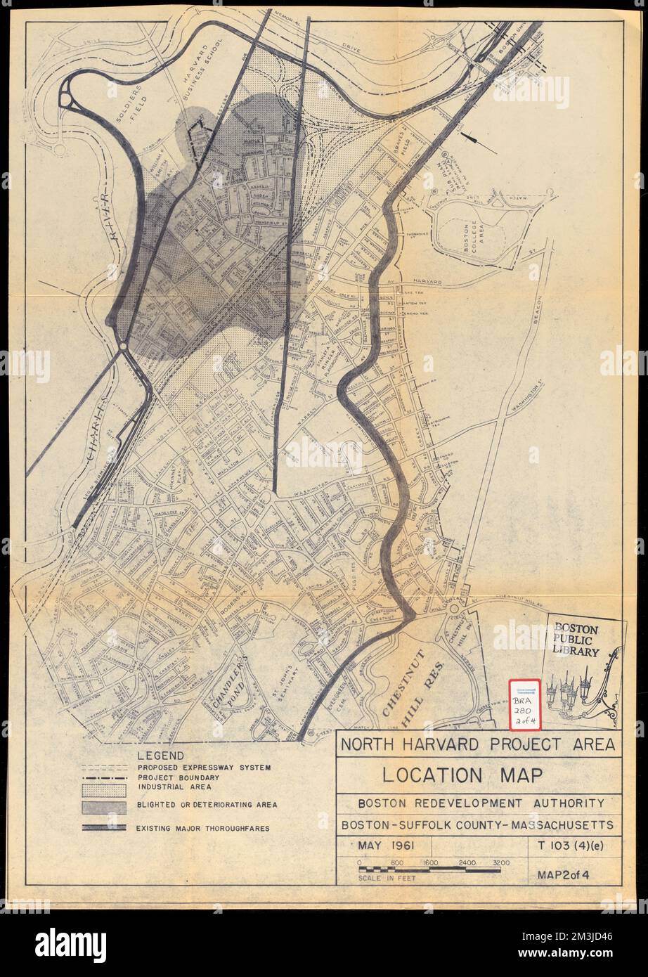 North Harvard project area location map , Allston Boston, Mass., Maps