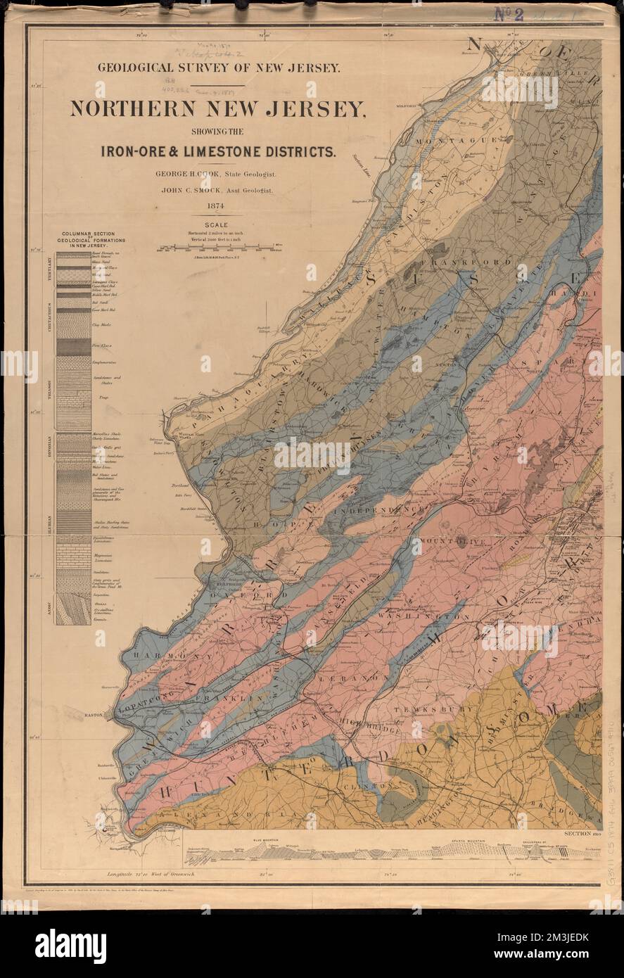 Northern New Jersey showing the - Northern New Jersey Showing The Iron Ore Limestone Districts New Jersey Maps Norman B Leventhal Map Center Collection 2M3JEDK