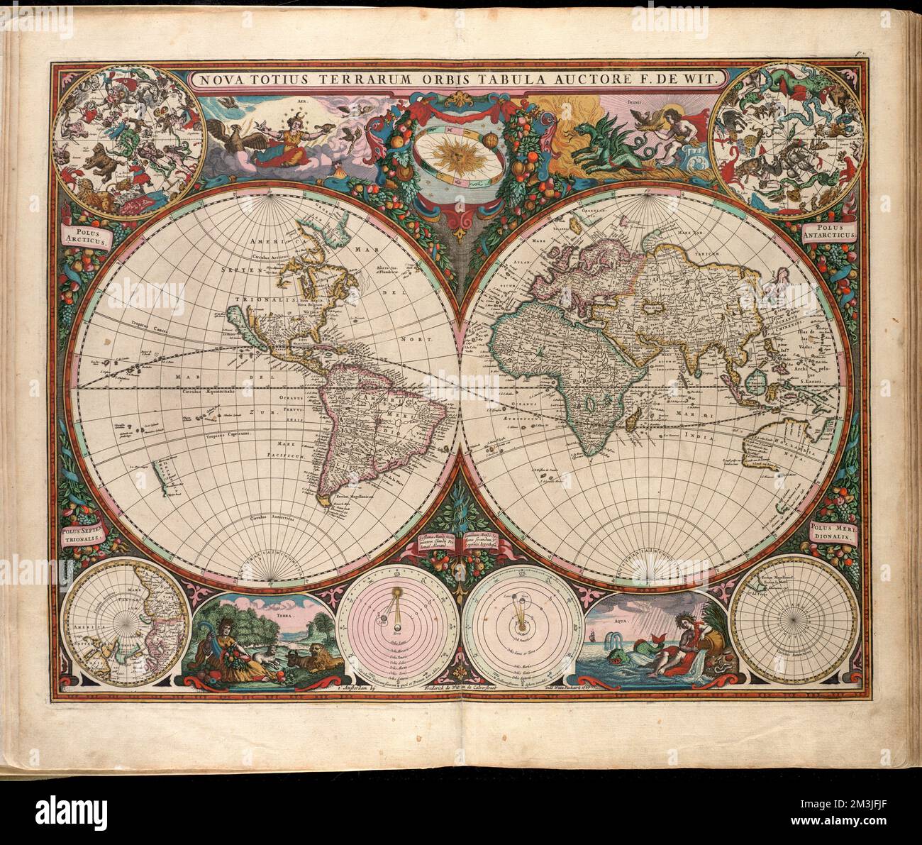 Nova totius terrarum orbis tabula , World maps, Early works to 1800 Norman B. Leventhal Map Center Collection Stock Photo
