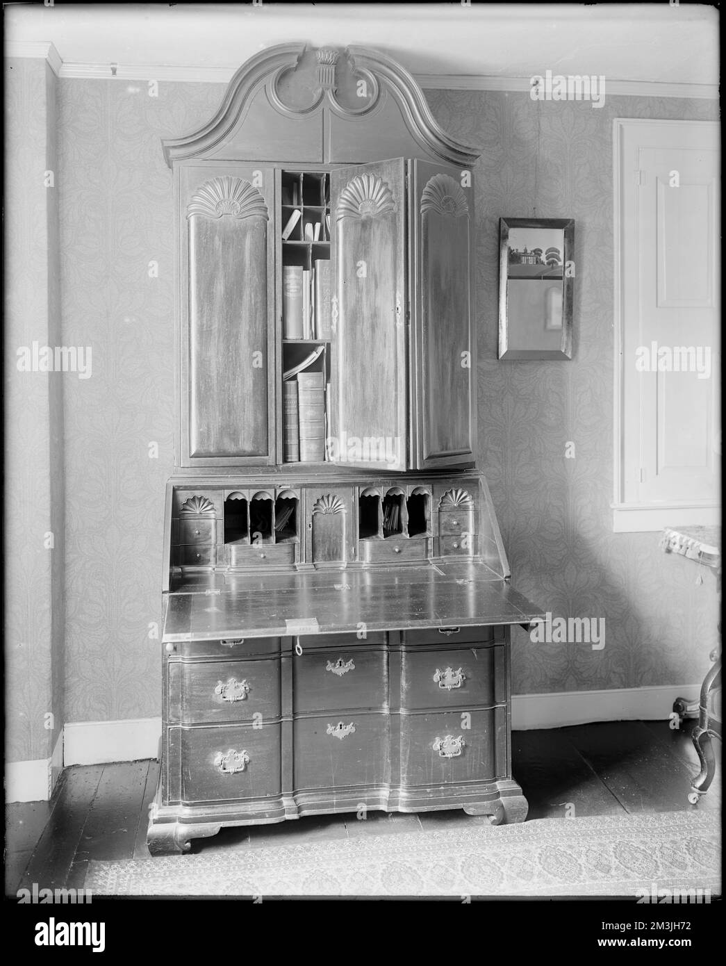 Objects, furniture, secretary desk, Helme house, Kingston, RI