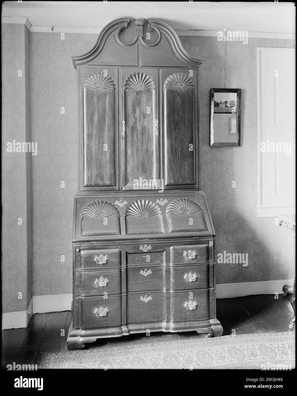 Objects, furniture, secretary desk, Helme house, Kingston, RI , Houses