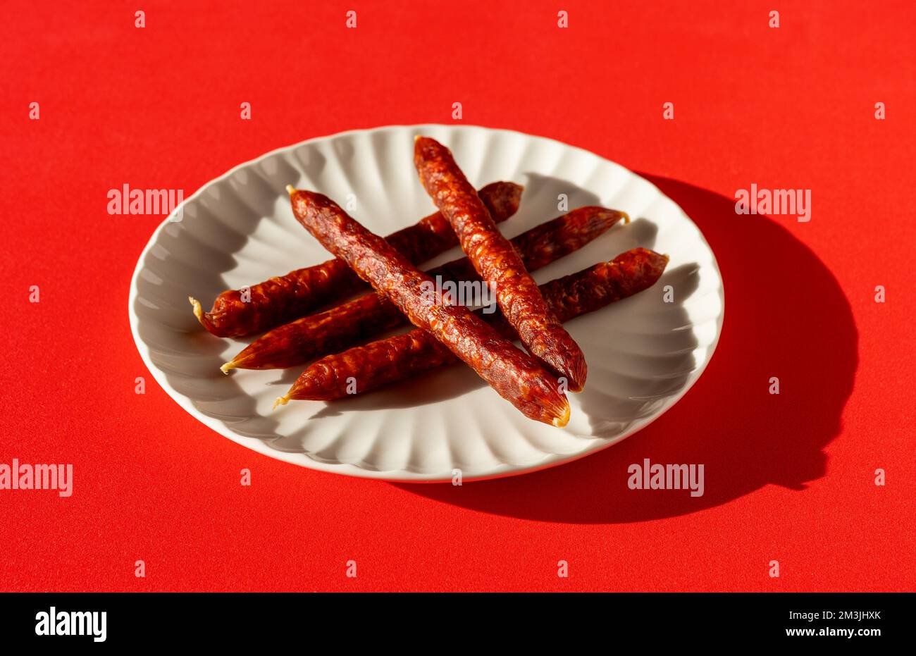 Spanish mini chorizo snack sticks Stock Photo Alamy
