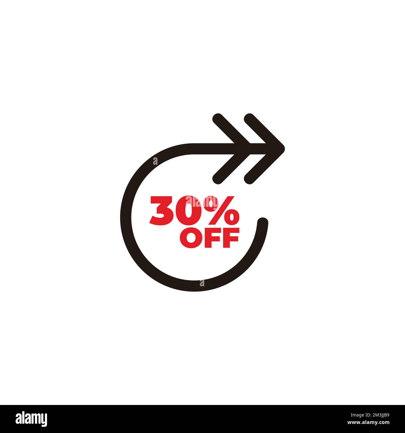 30 Percent Off Refresh Arrow Line Vector Stock Vector Image Art Alamy