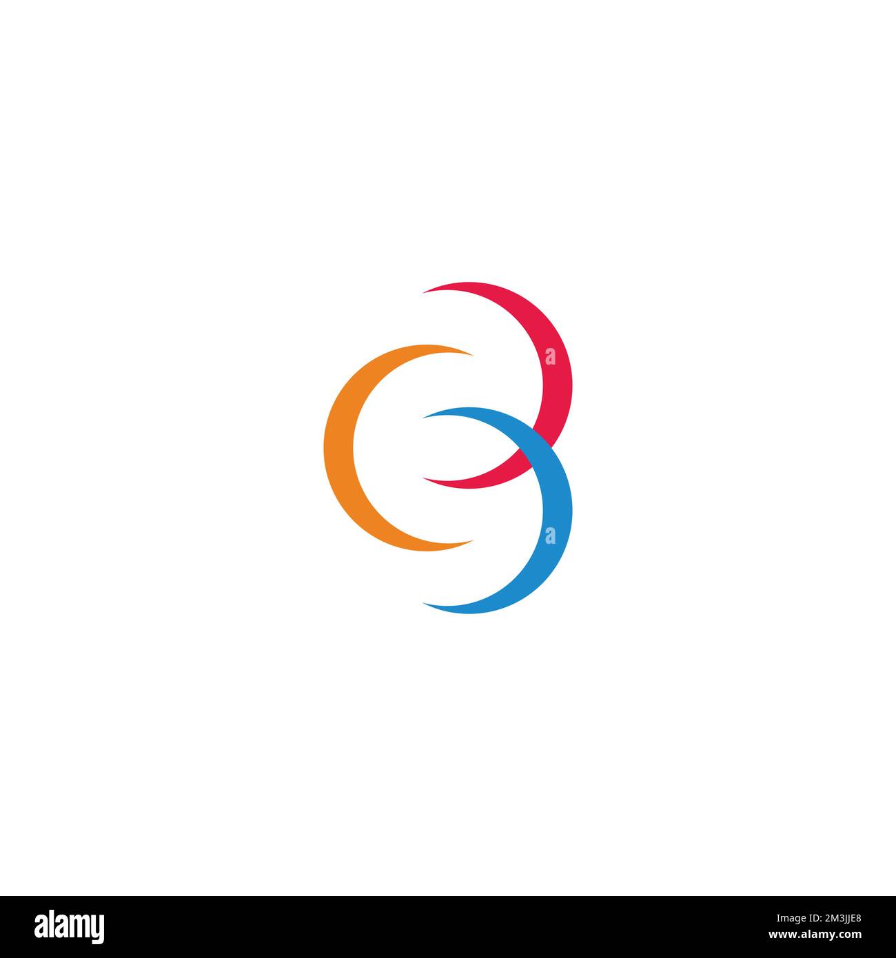 letter cb linked curves colorful logo vector Stock Vector Image & Art ...