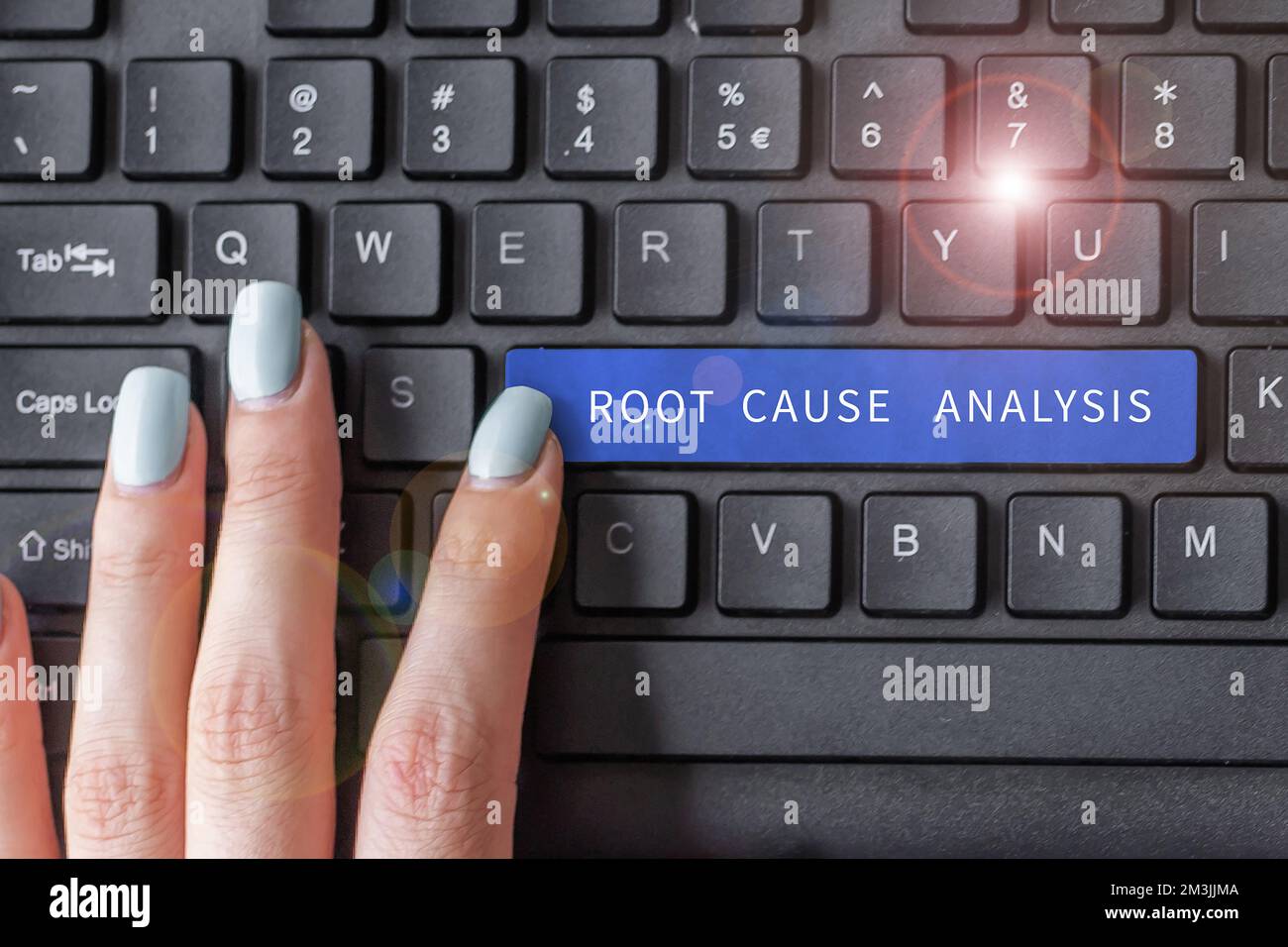 Conceptual caption Root Cause Analysis. Conceptual photo Method of Problem Solving Identify Fault or Problem Stock Photo