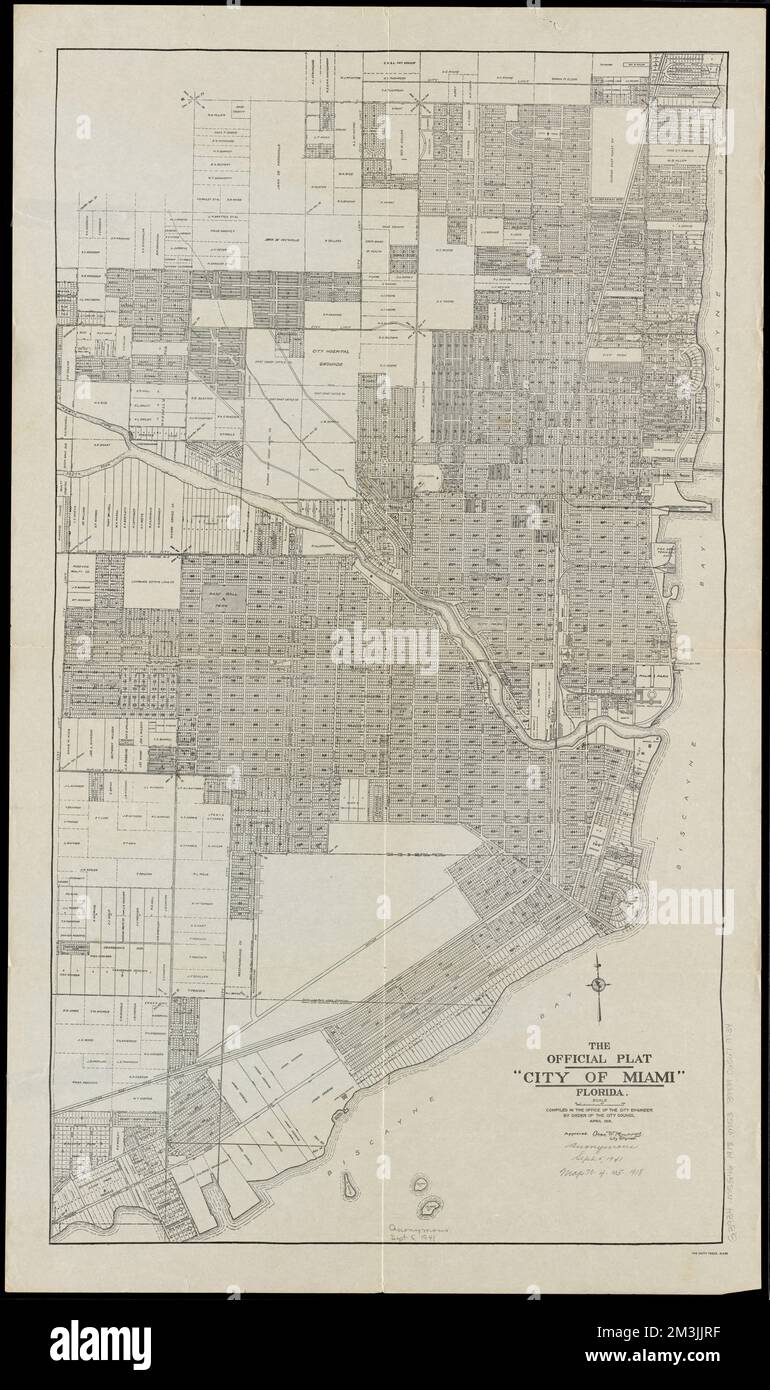 The official plat 39 City of Miami 39 - The Official Plat City Of Miami Florida Real Property Florida Miami Maps Landowners Florida Miami Maps Miami Fla Maps Norman B Leventhal Map Center Collection 2M3JJRF 