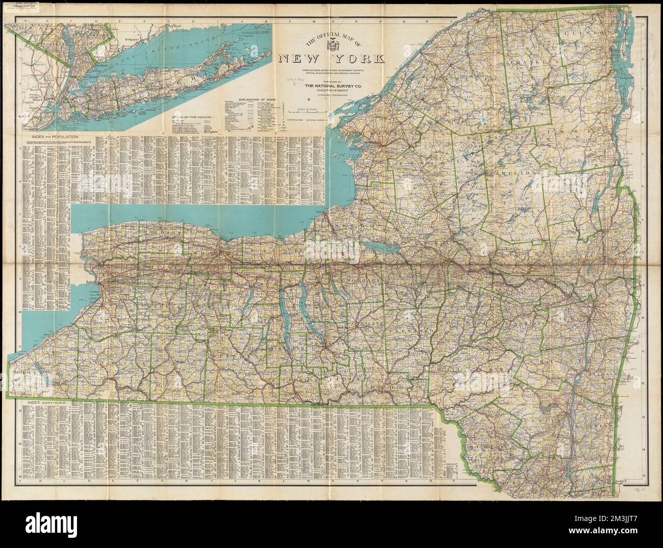 The official map of New York compiled from United States government