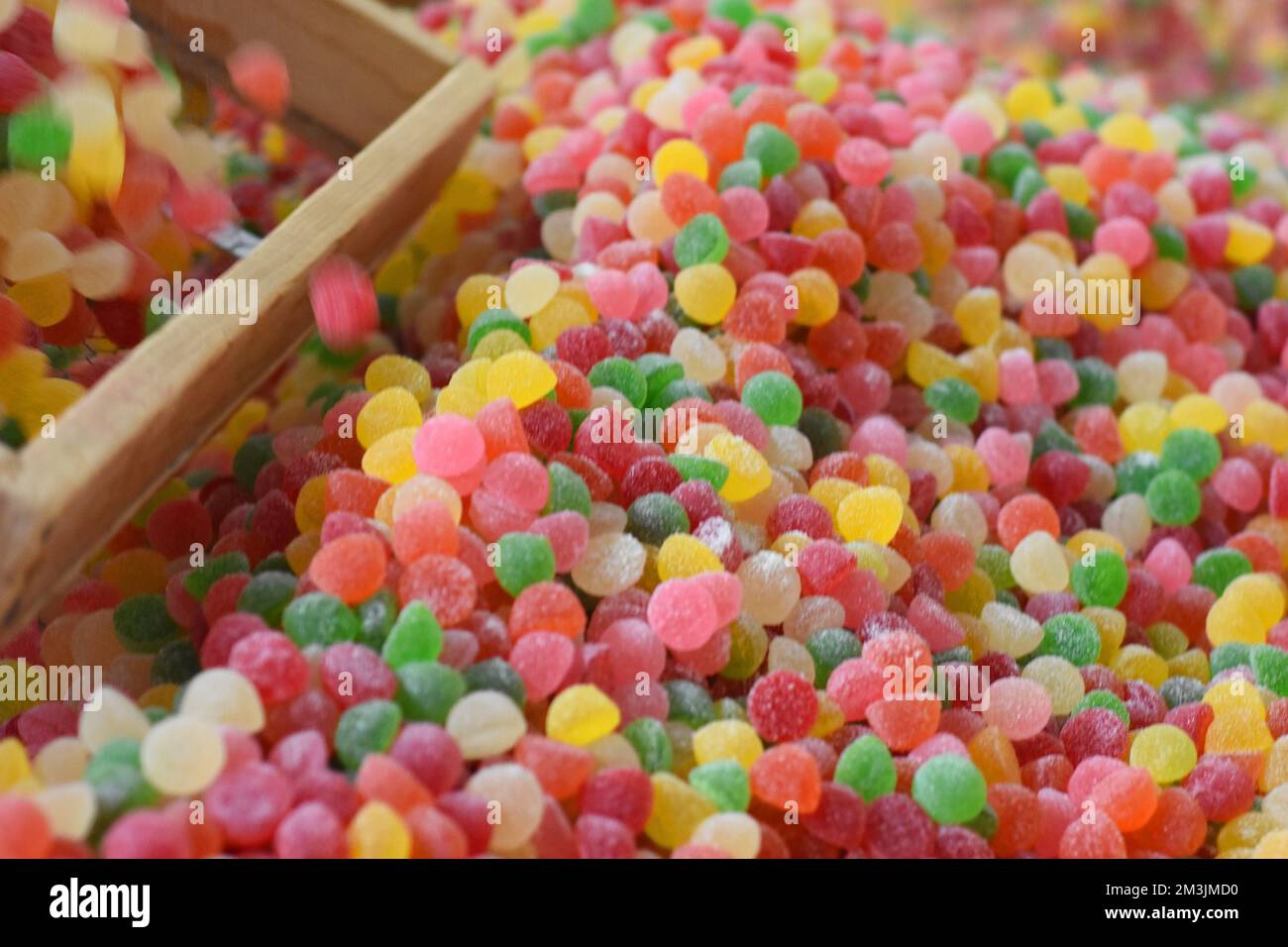 various colored Gummies stored in a candy factory Stock Photo - Alamy