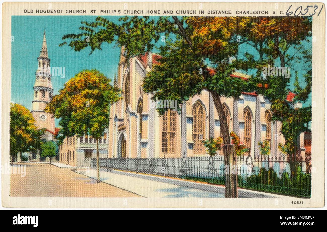 Old Huguenot Church, St. Philip's Church home and church in distance ...