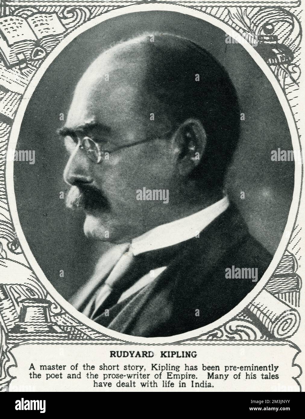 Rudyard Kipling (1865 - 1936), British writer, short-story writer, poet ...