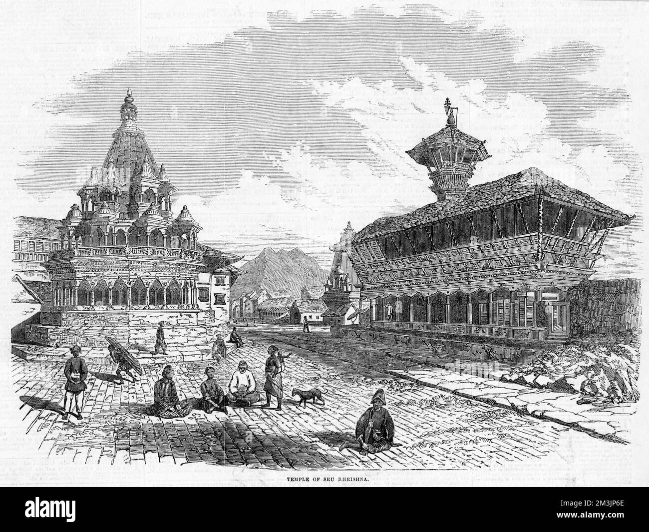 Krishna temple nepal Black and White Stock Photos & Images - Alamy