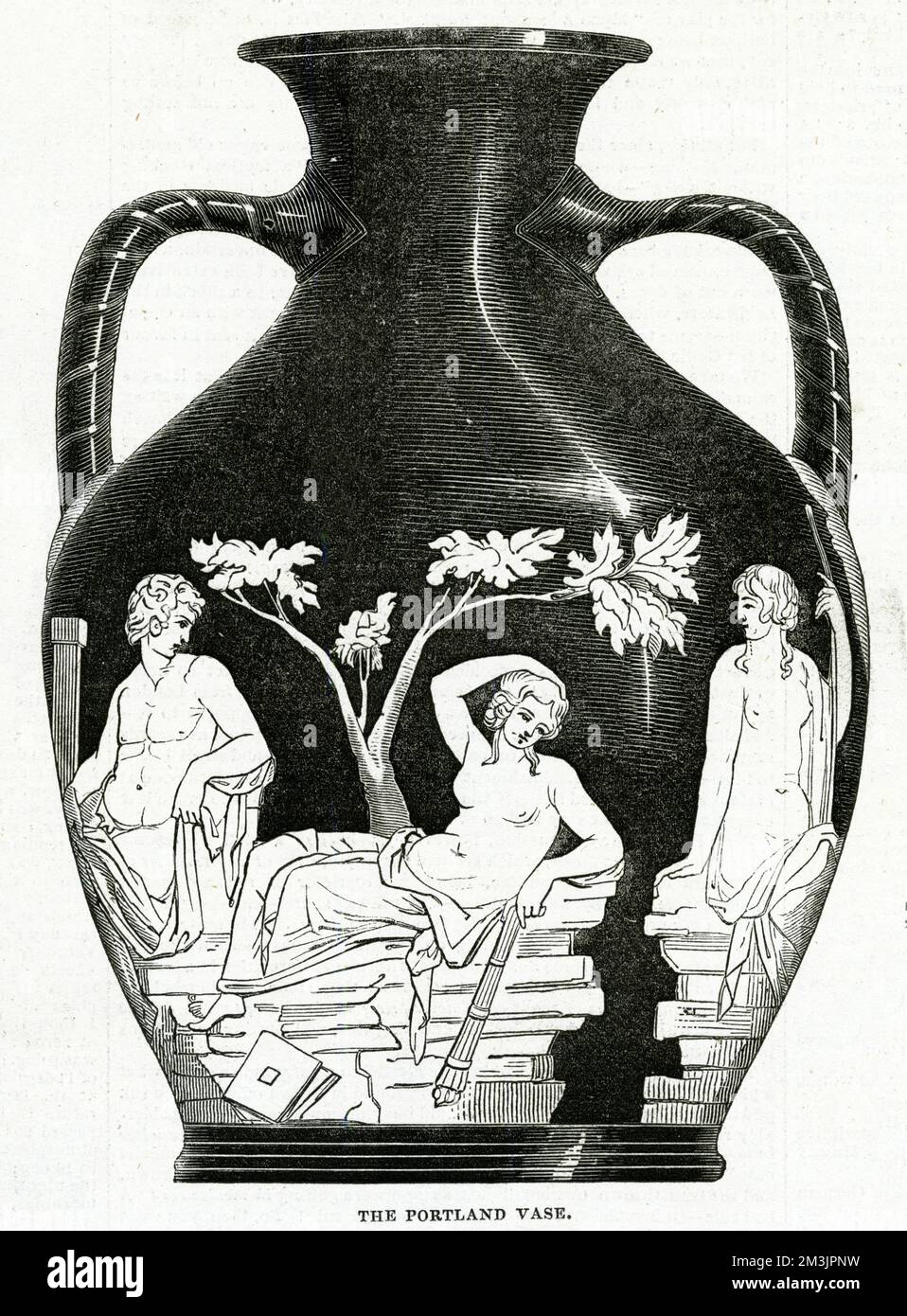 The destruction of the Portland Vase in February 1845, by a visitor to