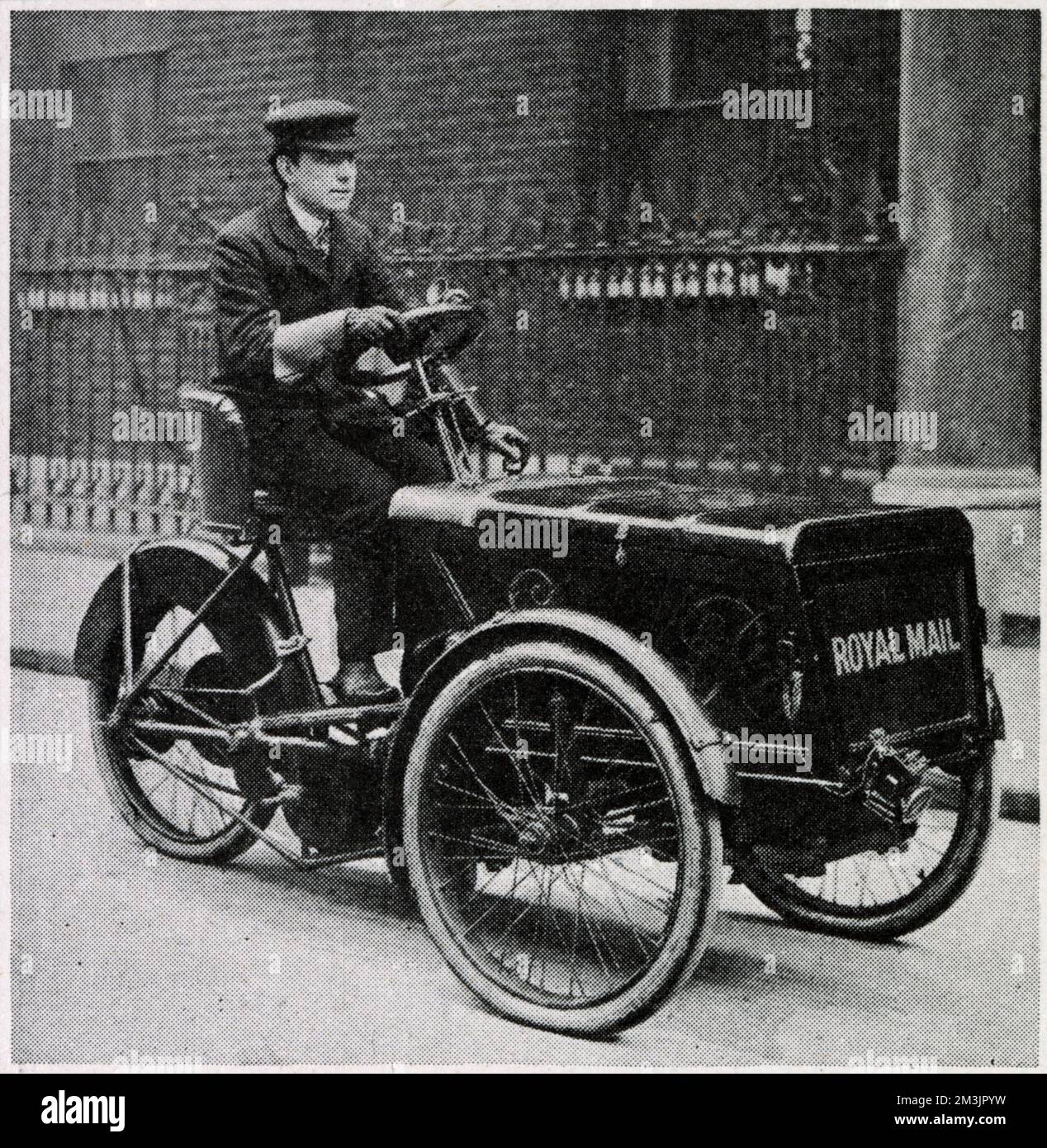 A new delivery-car for the General Post Office. Stock Photo
