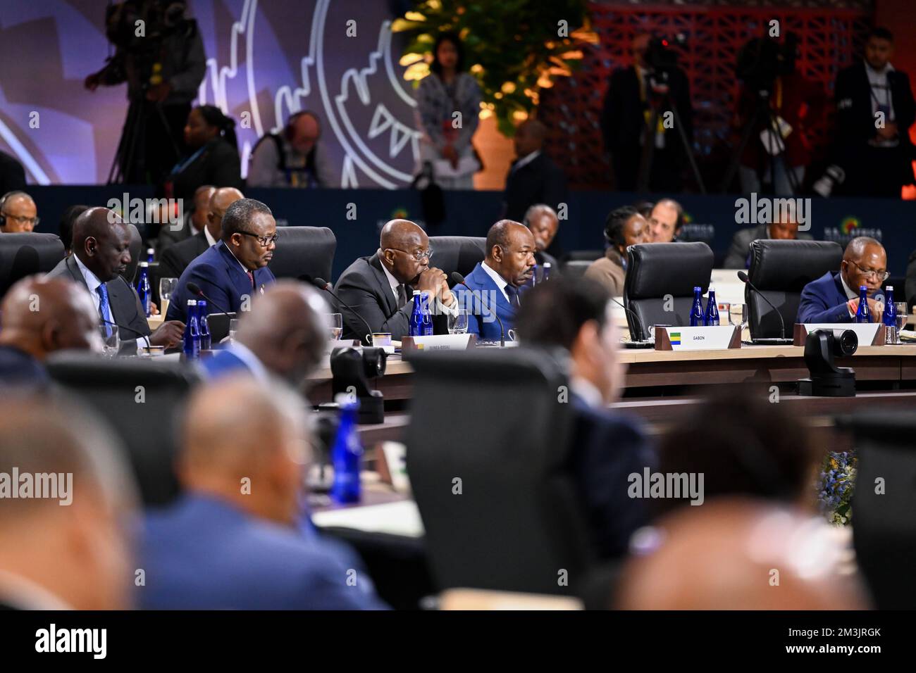 Washington, United States. 15th Dec, 2022. African leaders listen during the first Plenary leaders session of the U.S - Africa Leaders Summit at the Walter Washington Convention Center, December 15, 2022 in Washington, DC Credit: Ben Solomon/US State Department/Alamy Live News Stock Photo