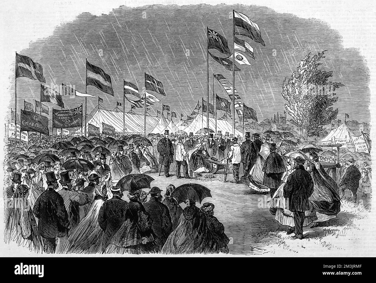 Cutting the first turf, Bristol and North Somerset Railway Stock Photo