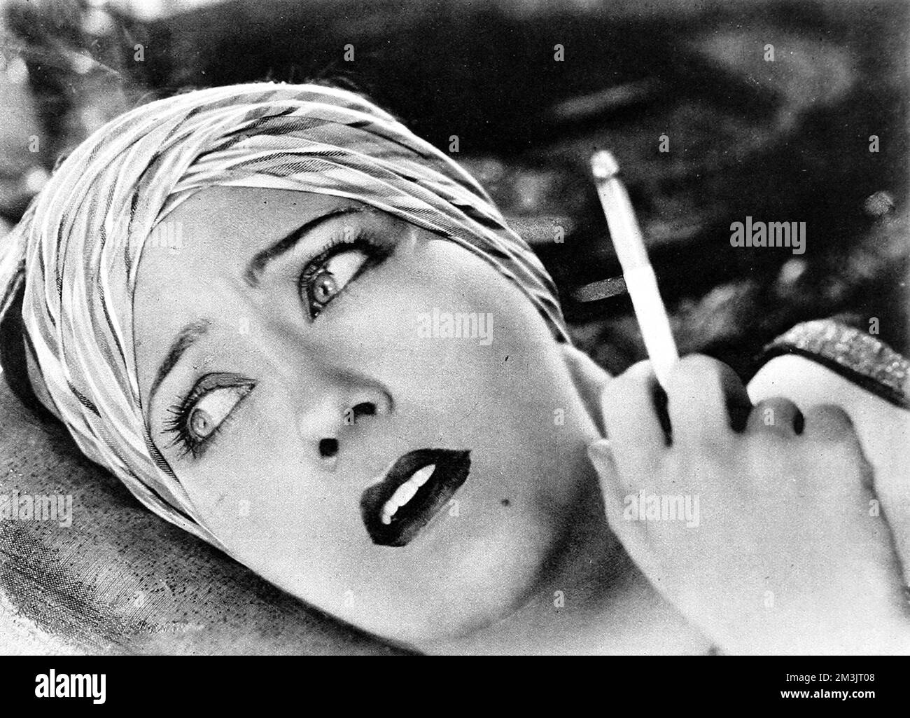 Close-up of Gloria Swanson (1897-1983), screen actress, in the United Artists film, 'The Love of Sunya'.  April 6th 1927 Stock Photo