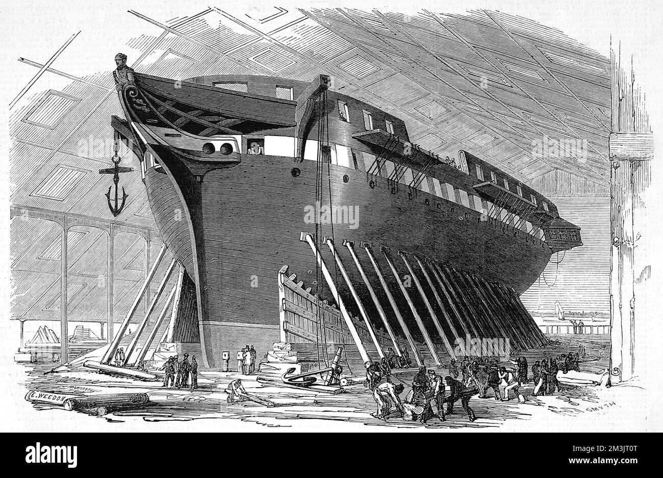 A 'noble and beautiful specimen of naval architecture', H.M 50gun Frigate 'Nankin', designed by