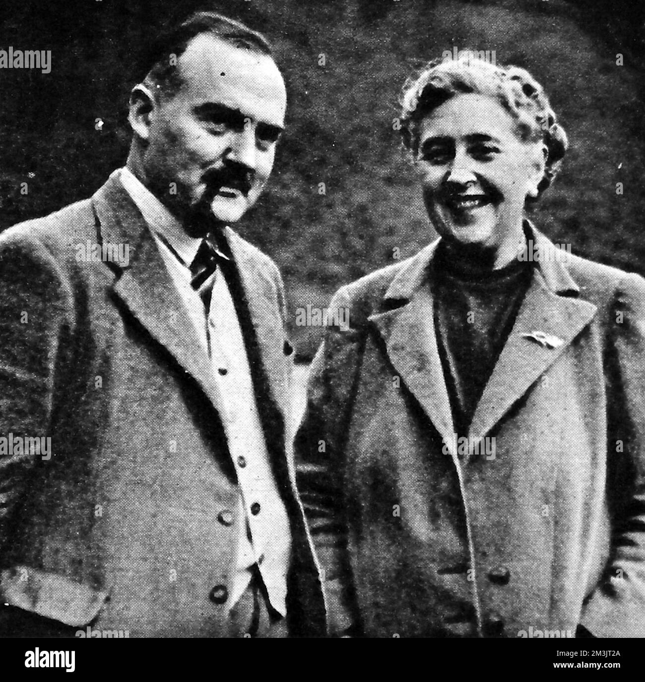 Agatha Christie (1890 - 1976), thriller writer and her husband, Max ...