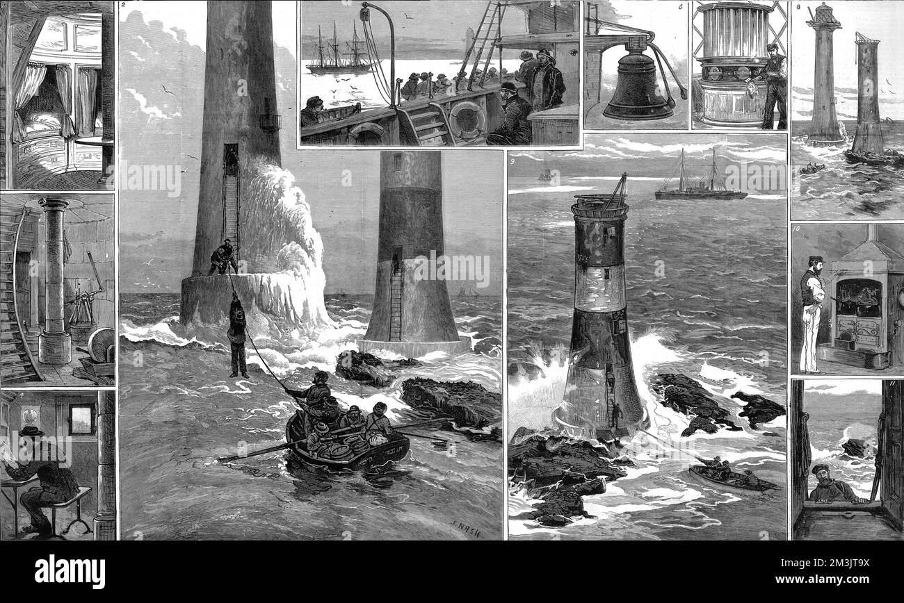 A series of the then new Eddystone lighthouse, designed by Sir James