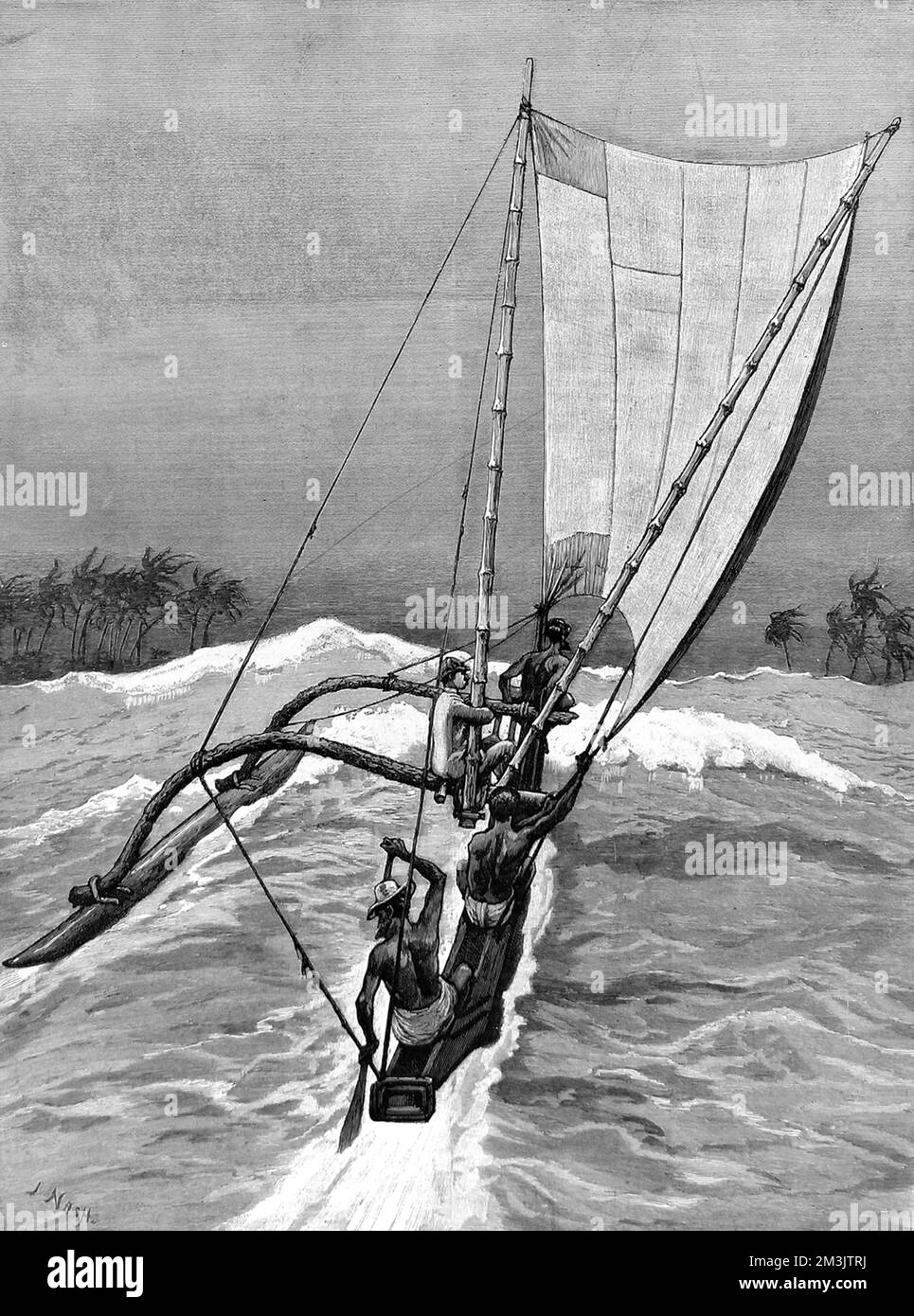 Ceylon surf boat Black and White Stock Photos & Images - Alamy