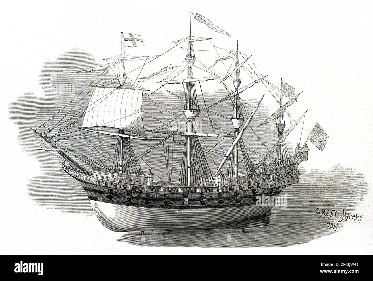 Model of the 'Great Harry' of 1514 Stock Photo - Alamy