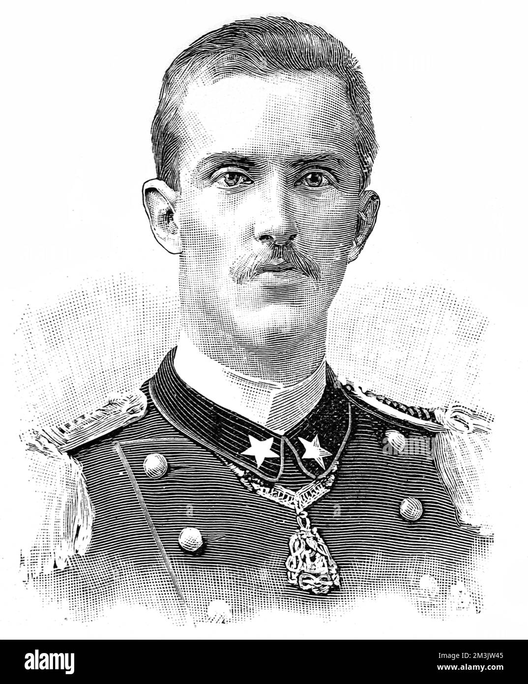 King Victor Emmanuel III (1869 - 1947) made in 1896, when he was the Crown Prince of Italy, Prince of Naples.  1896 Stock Photo