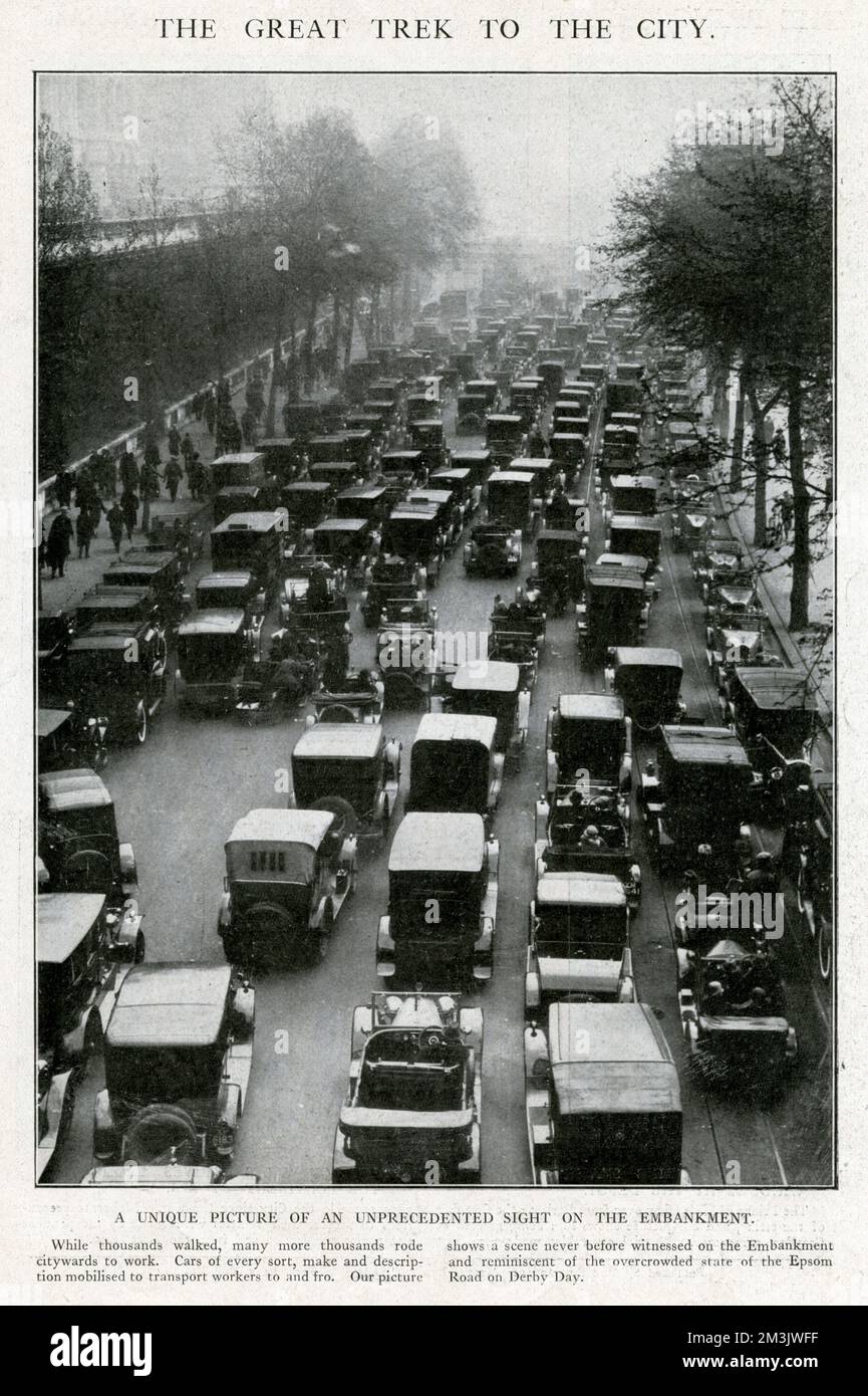 The Great Trex to the City: General strike 1926 Stock Photo