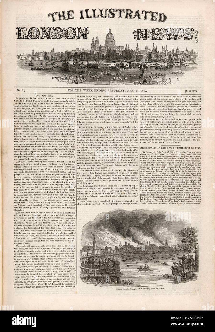Front cover of the very first copy of the Illustrated London News ...