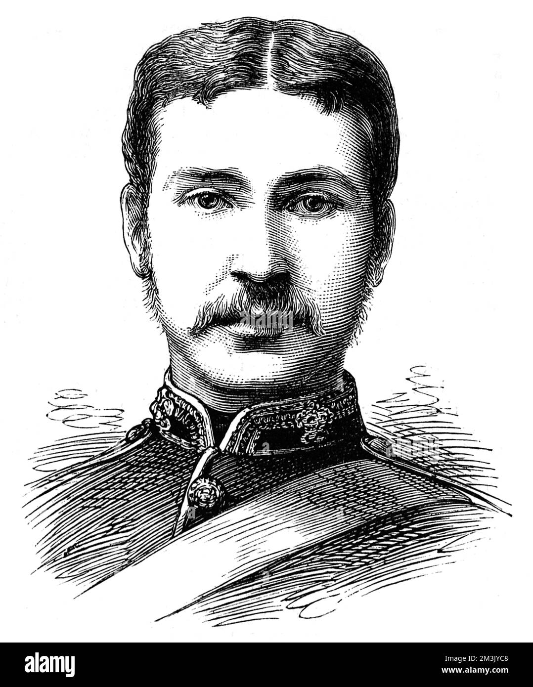 Portrait of Mr W A Dunne, Commissariat Department, defender of Rorke's Drift. 137 British soldiers held the fort at Rorke's Drift against a force of over 3,000 Zulus. 11 men were awarded Victoria Crosses for bravery in evacuating the hospital there.  Dunne helped build a fortification where the men held out against the Zulus.     Date: 1879 Stock Photo