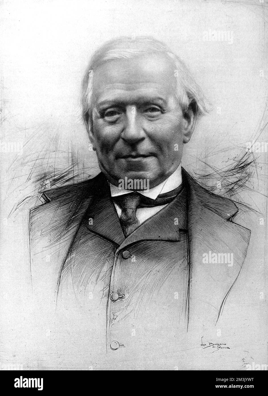 Herbert Henry Asquith, 1st Earl of Oxford & Asquith (1852 - 1928), English statesman served as QC, Liberal MP for East Fife and Paisley and Prime Minister. Stock Photo