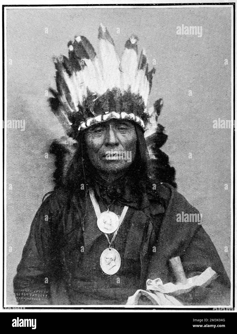 American Indians. The Peaceful extinction of the red indian Stock Photo ...