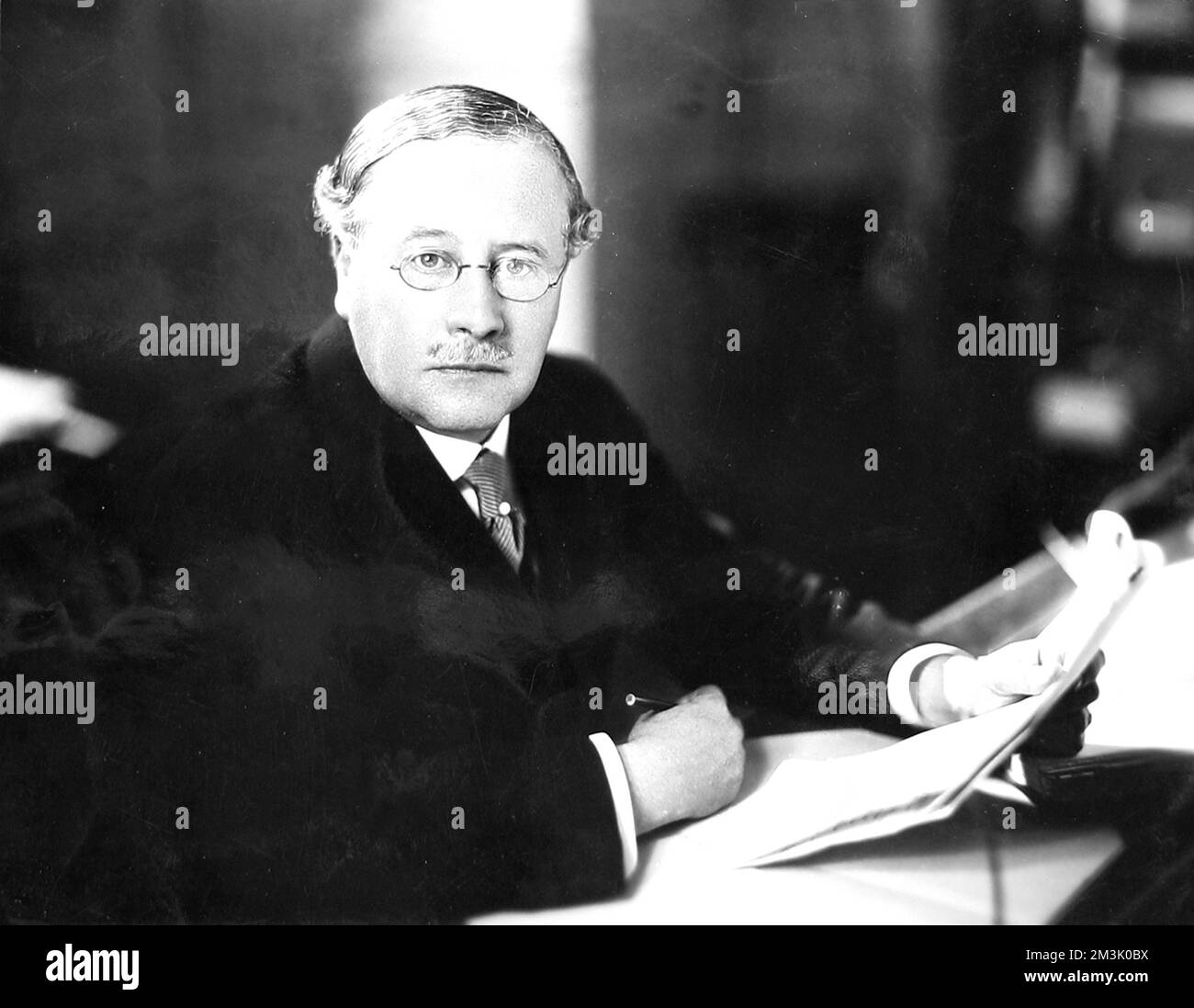 Photograph of Sir Kingsley Wood, the Conservative MP, who sat in the House of Commons between 1918 and 1943.  As Chancellor of the Exchequer, between 1940 and 1943, he devised the pay-as-you-earn income tax system.     Date: 1800 Stock Photo