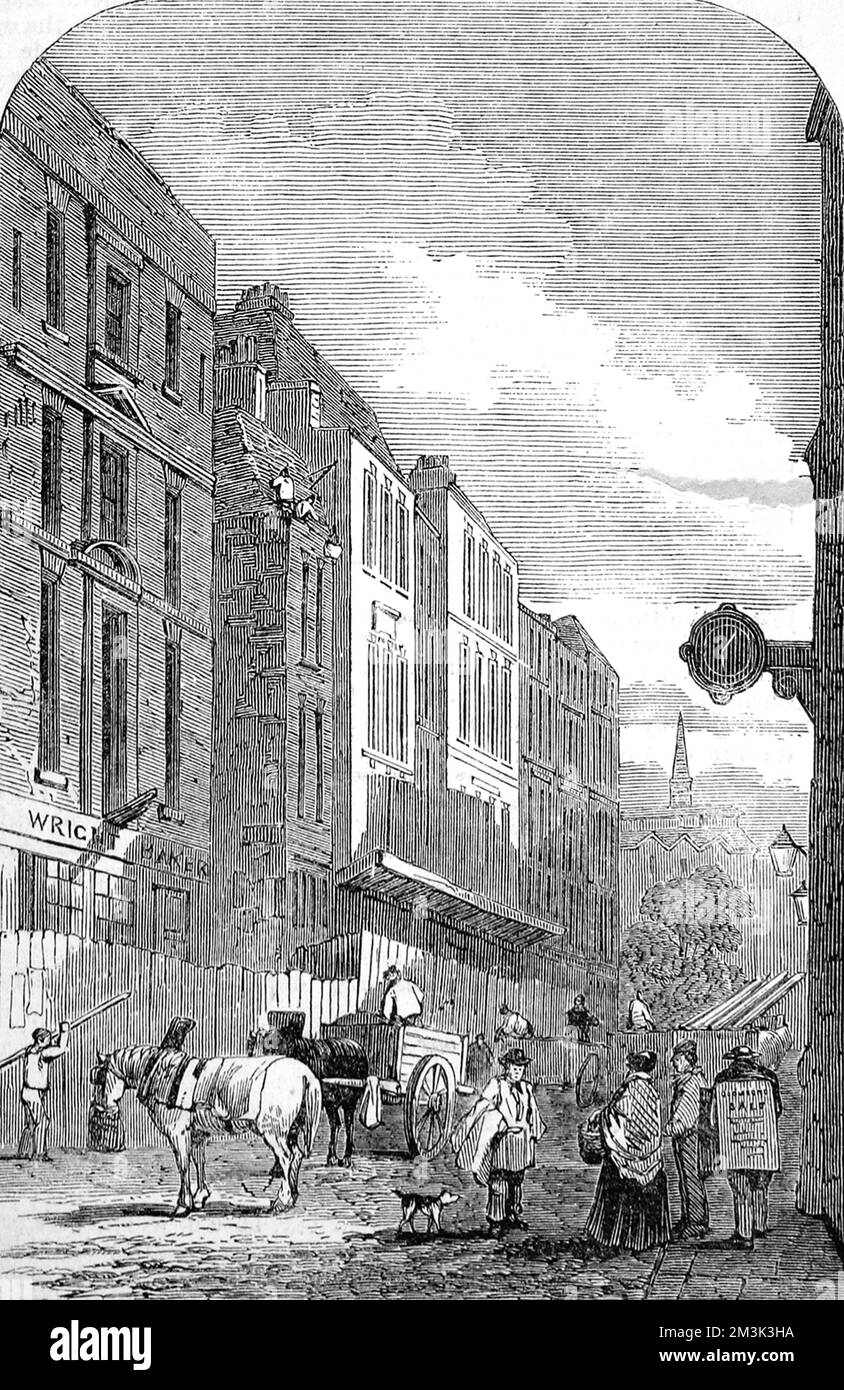 Cannon Street, London, improvements to the thoroughfare. 1852 Stock