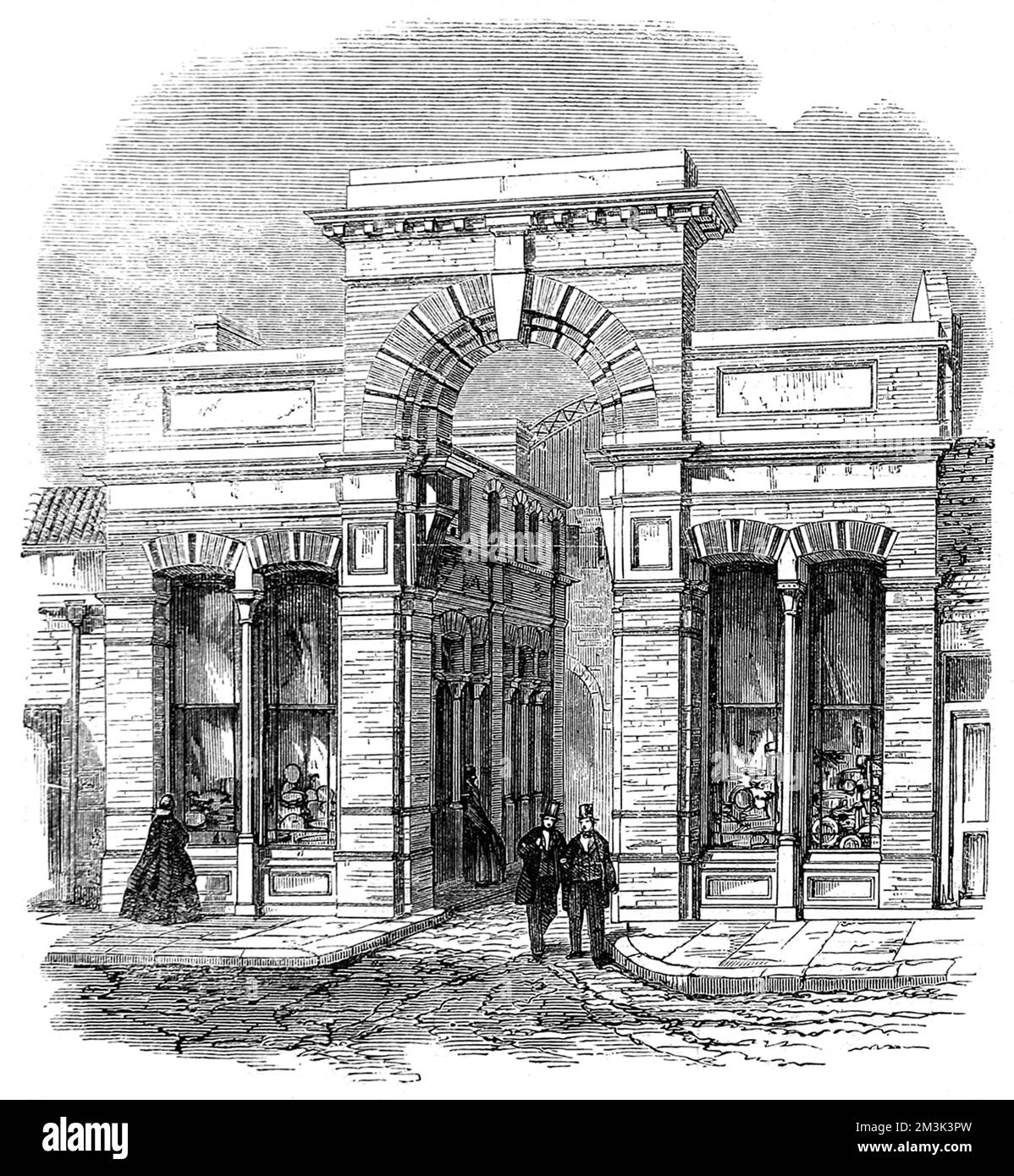 Entrance to the Agricultural Hall, Islington 1862 Stock Photo