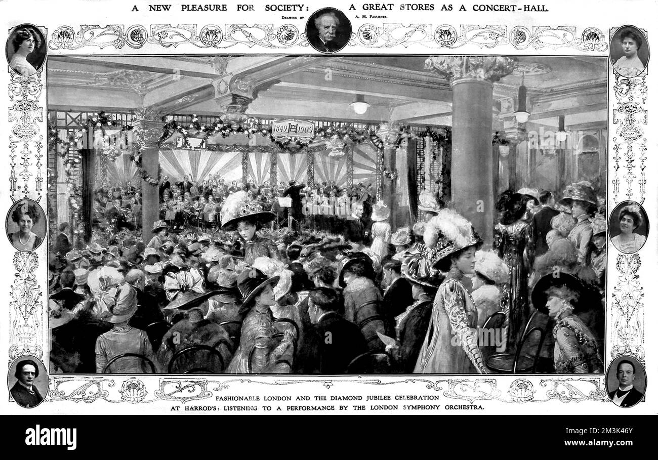 London Symphony Orchestra playing in Harrods, during the department
