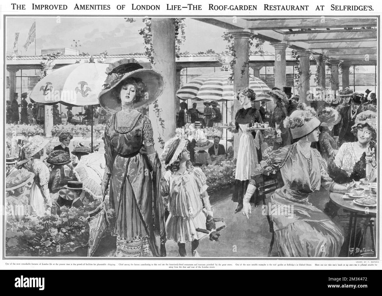 Selfridges' Roof Garden Restaurant, London Stock Photo Alamy