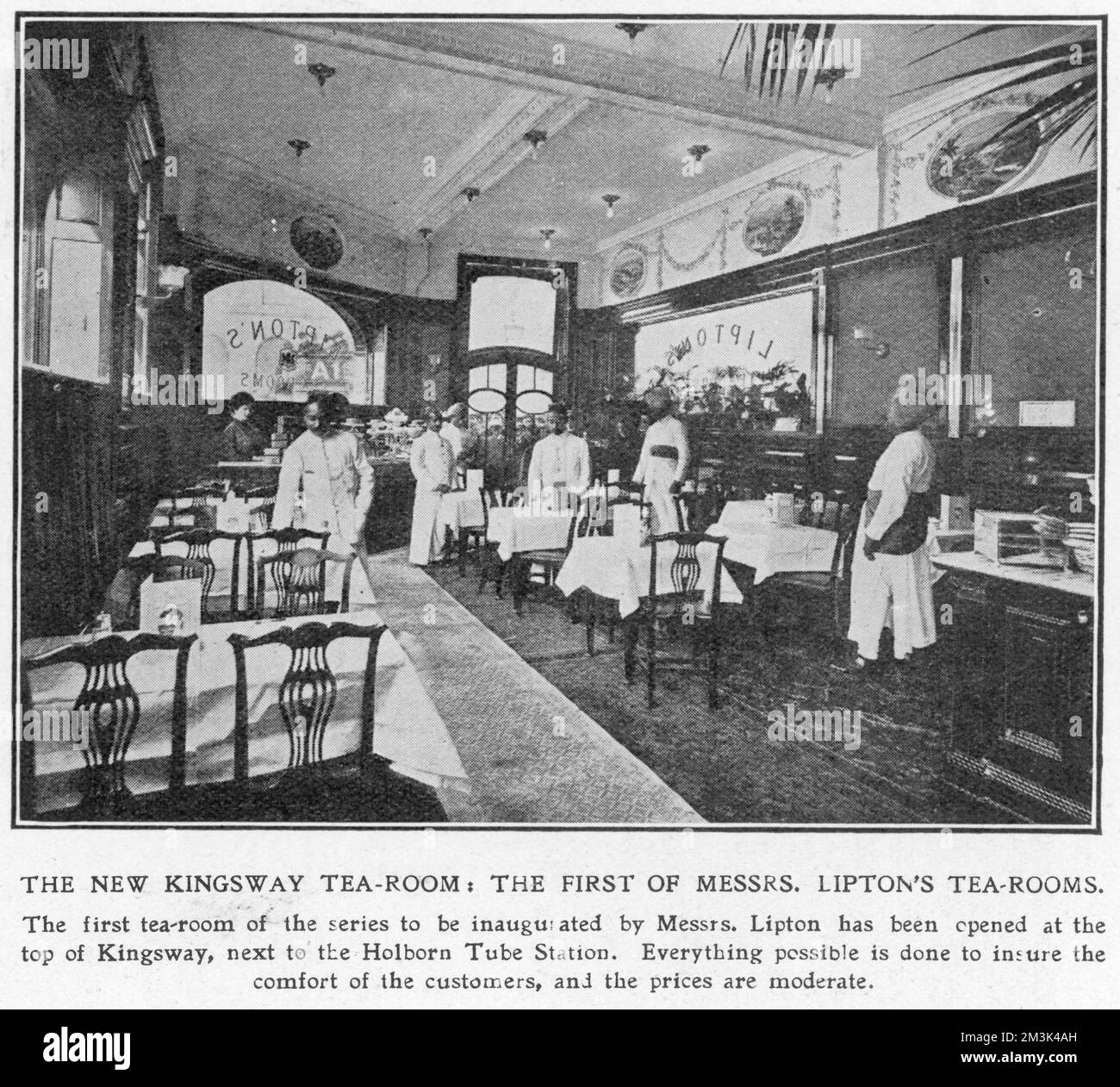 The interior of the very first Lipton's TeaRoom, which opened in the