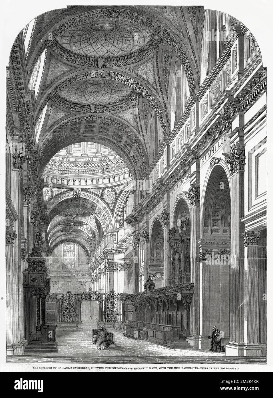 The interior of the East transept of St. Paul's Cathedral, shortly after modifications had been made to this part of the cathedral. Stock Photo