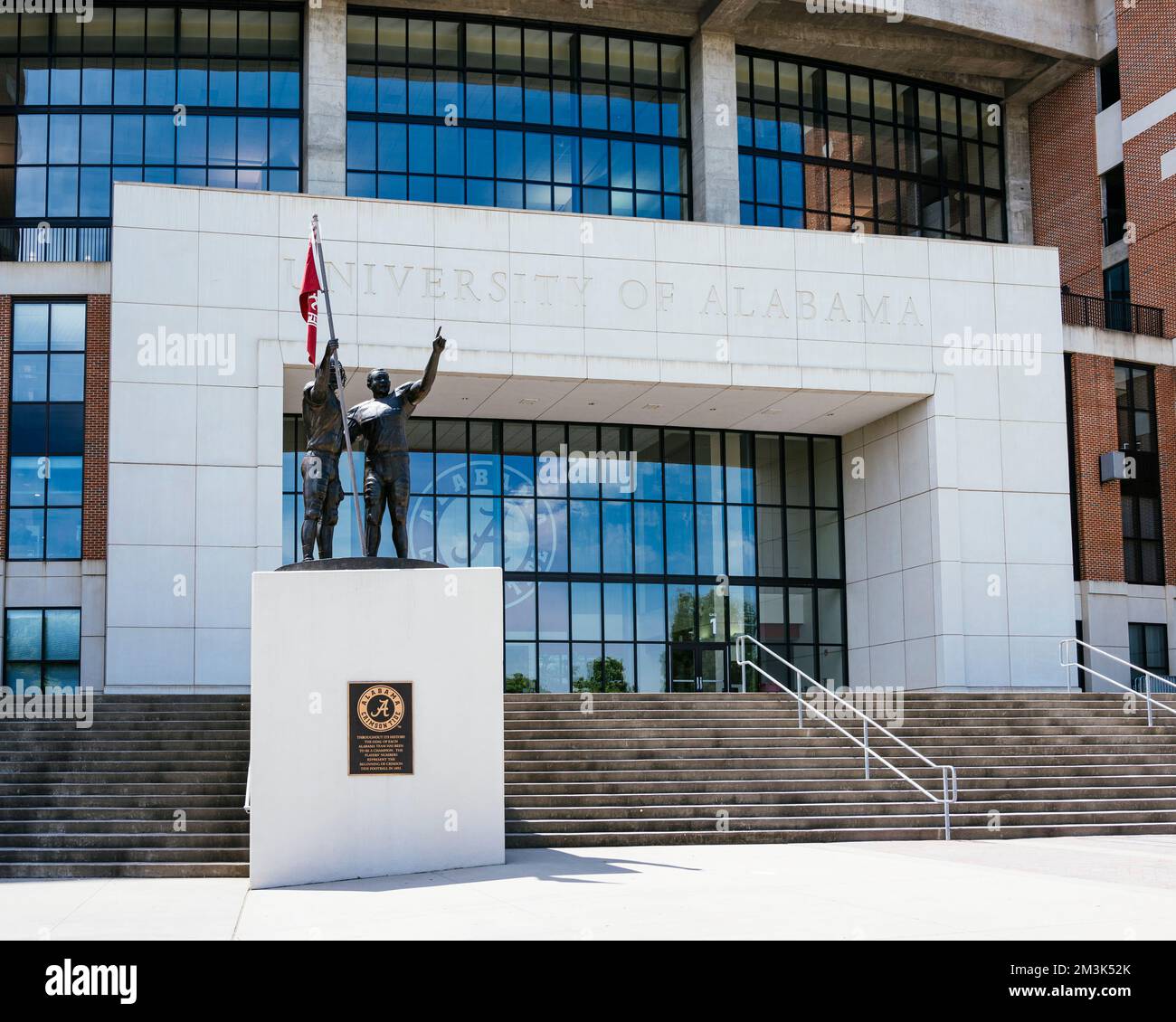 Front exterior entrance to Bryant - Denny Stadium, the football stadium, for the University of Alabama in Tuscaloosa Alabama, USA. Stock Photo