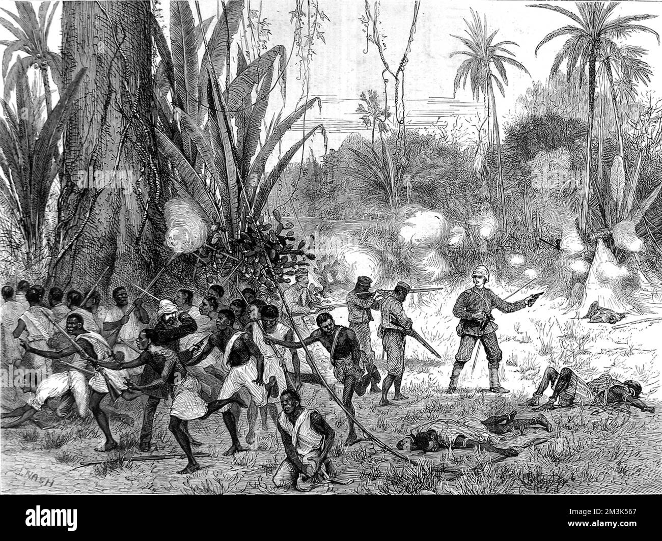 The Ashanti War (1873-74) - a bush fight. Stock Photo