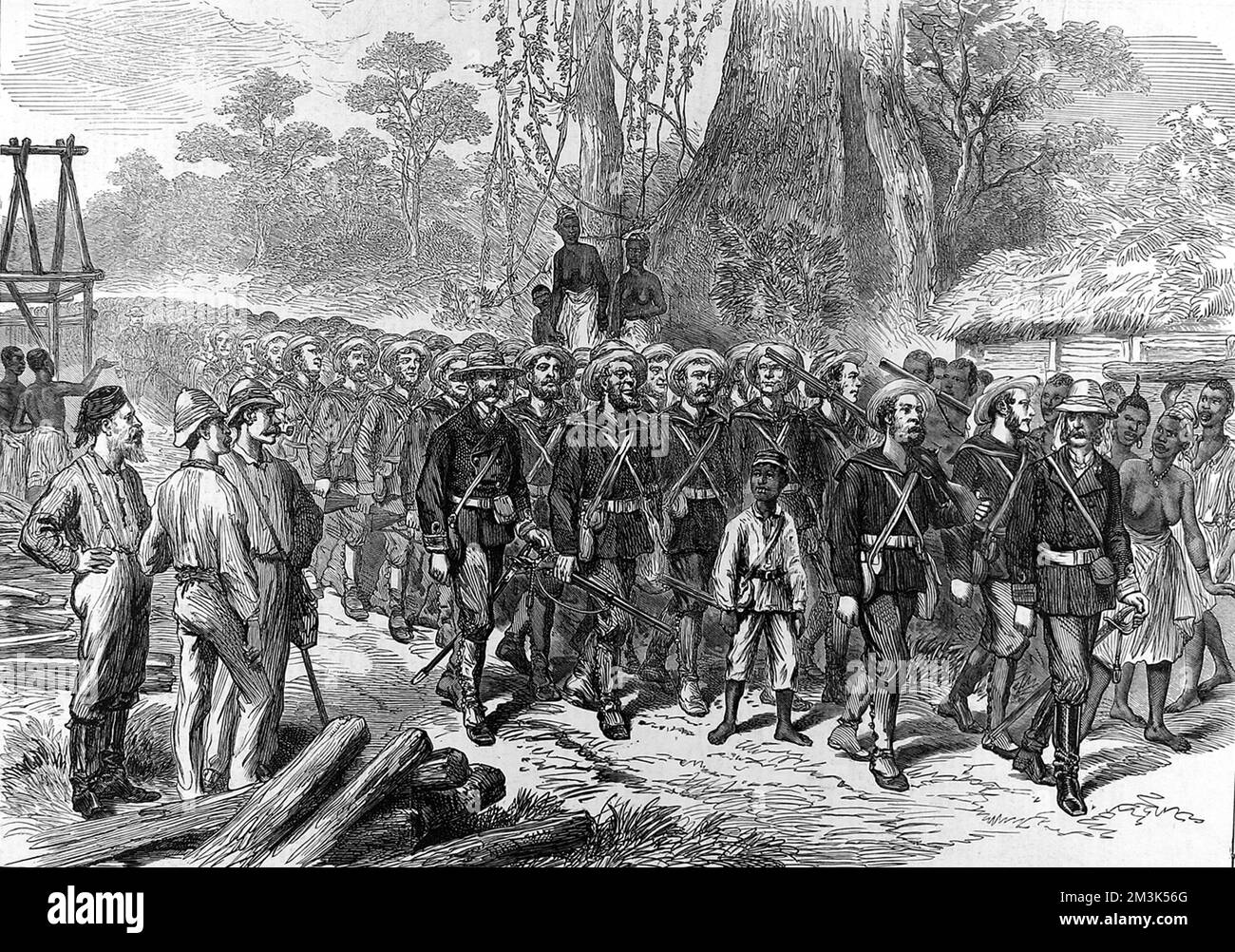 The Ashanti War (1873-74) - Arrival of the Naval Brigade Stock Photo